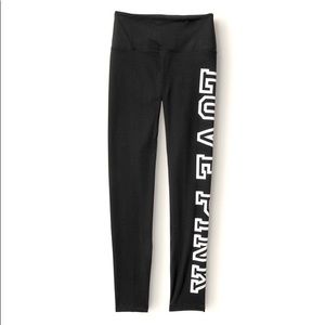 NWT PINK high waisted leggings black white logo
